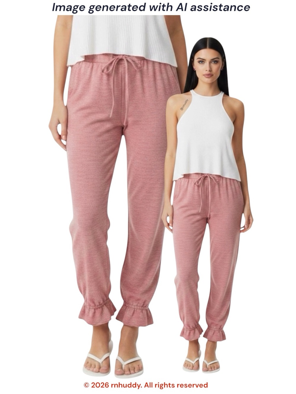 Sunday in Brooklyn Anthropologie S peach Grayson Ruffled Hem Lounge Pant